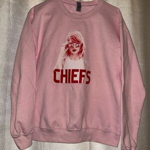 Pink Taylor Swift Chiefs Graphic Women's Sweatshirt